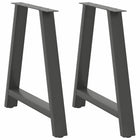 Dining table legs 2 pcs A-shaped 80x(72-73) cm steel anthracite