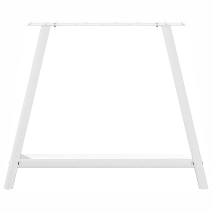 Salontafelpoten 2 st A-vormig 90x(72-73) cm staal wit