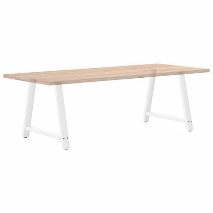 Salontafelpoten 2 st A-vormig 90x(72-73) cm staal wit