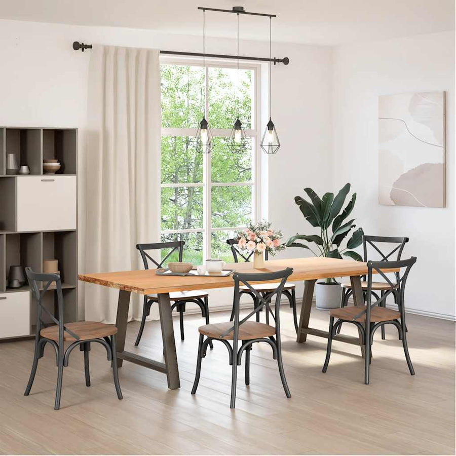 Salontafelpoten 2 St A-Vormig Staal 90 x (72-73) cm Naturel