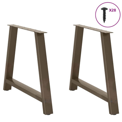 Salontafelpoten 2 St A-Vormig Staal 90 x (72-73) cm Naturel