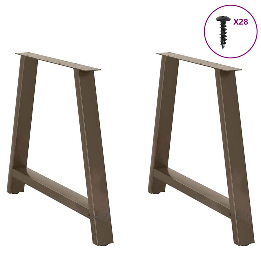 Salontafelpoten 2 St A-Vormig Staal 90 x (72-73) cm Naturel