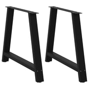 Tafelpoten 2 st A-vormig 100x72 cm staal zwart