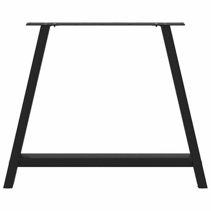 Salontafelpoten 2 st A-vormig 100x(72-73) cm staal zwart