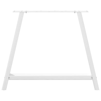 Salontafelpoten 2 st A-vormig 100x(72-73) cm staal wit