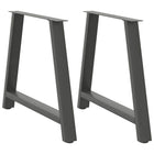 Tafelpoten 2 st A-vormig 100x72 cm staal antraciet