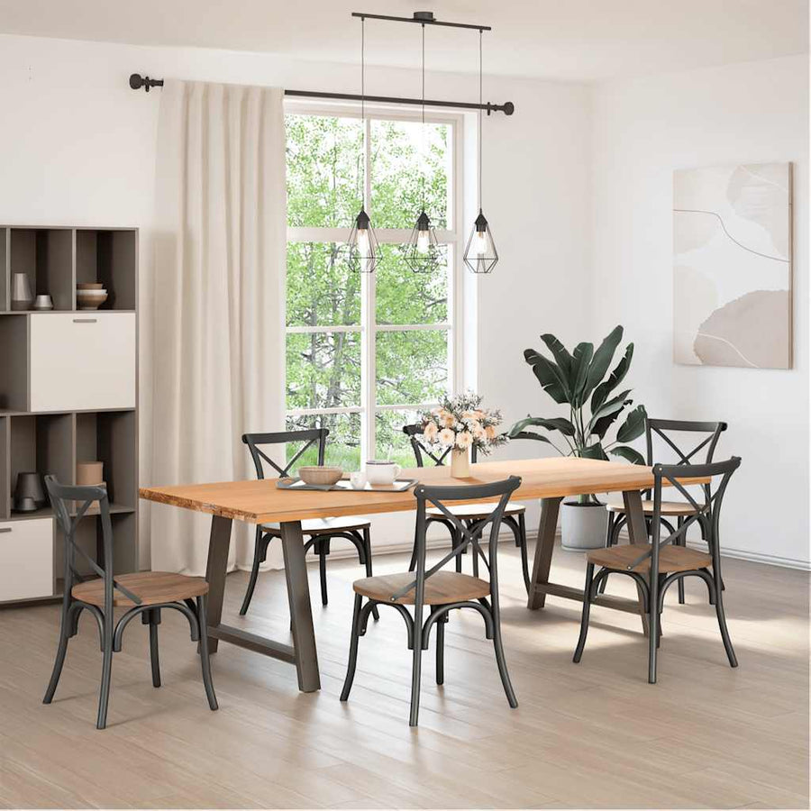Salontafelpoten 2 St A-Vormig Staal 100 x (72-73) cm Naturel