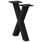 Coffee table legs 2 pcs X-shaped 30x(30-31) cm steel black