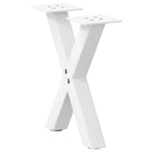 Coffee table legs 2 pcs X-shaped 30x(30-31) cm steel white