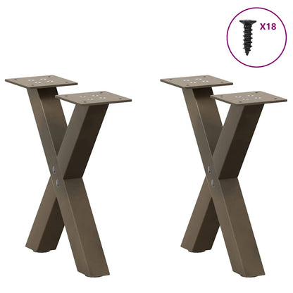 Salontafelpoten X-Vormig 30X(30-31) Cm Staal Naturel 2