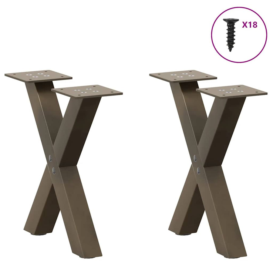 Salontafelpoten X-Vormig 30X(30-31) Cm Staal Naturel 2