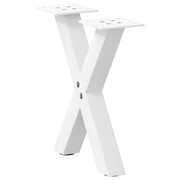 Coffee table legs 2 pcs X-shaped 37x(30-31) cm steel white