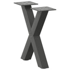Coffee table legs 2 pcs X-shaped 37x(30-31) cm steel anthracite