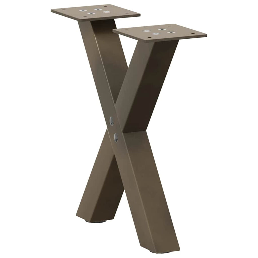 Salontafelpoten X-Vormig 37X(30-31) Cm Staal Naturel 2 37 x (30-31) cm (40 mm)