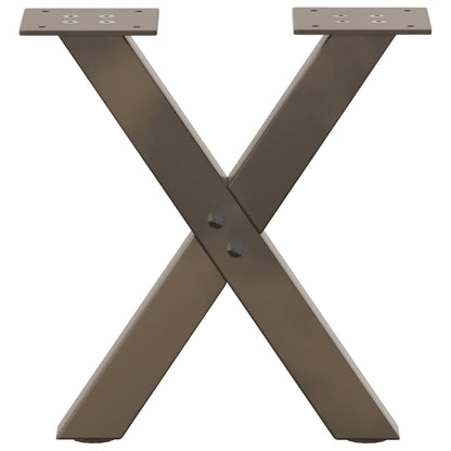 Salontafelpoten X-Vormig 37X(30-31) Cm Staal Naturel 2 37 x (30-31) cm (40 mm)