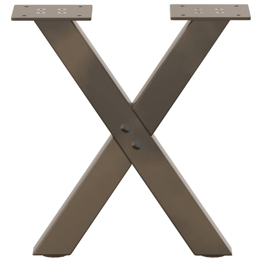 Salontafelpoten X-Vormig 37X(30-31) Cm Staal Naturel 2 37 x (30-31) cm (40 mm)