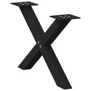 Coffee table legs 2 pcs X-shaped 50x(30-31) cm steel black