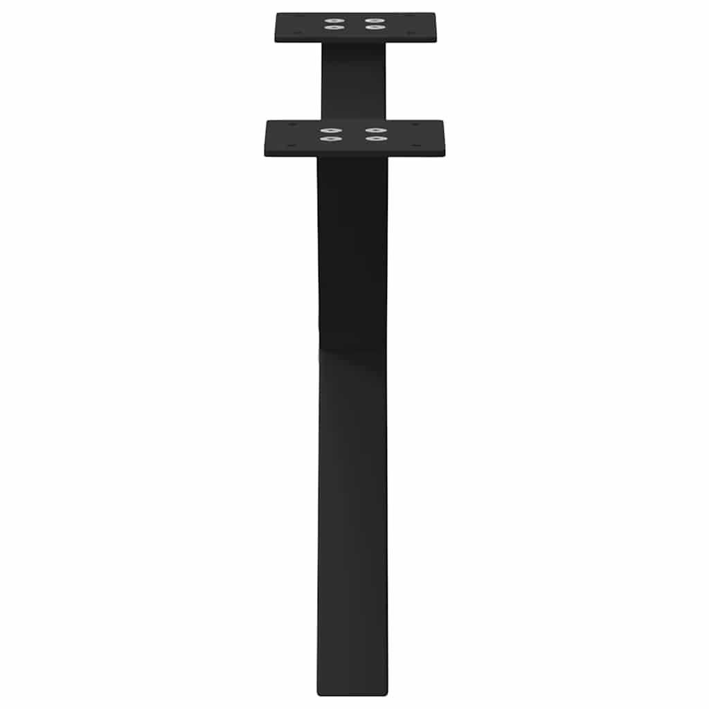 Salontafelpoten 2 st X-vormig 50x(30-31) cm staal zwart