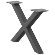 Coffee table legs 2 pcs X-shaped 50x(30-31) cm steel anthracite