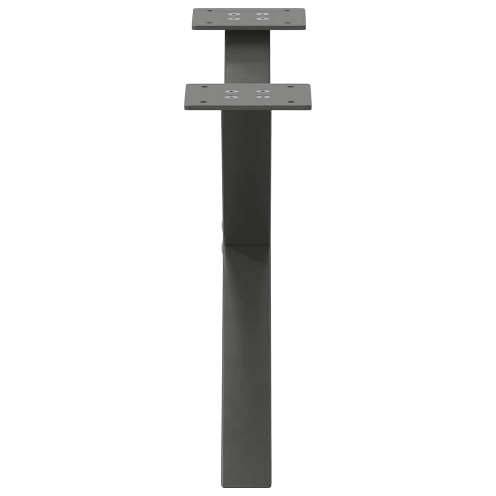 Salontafelpoten 2 st X-vormig 50x(30-31) cm staal antraciet