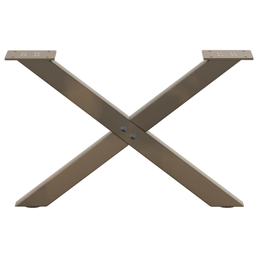 Salontafelpoten X-Vormig 50X(30-31) Cm Staal Naturel 2 50 x (30-31) cm (40 mm)