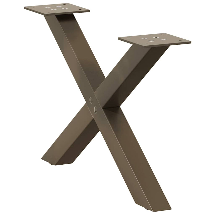 Salontafelpoten X-Vormig 50X(30-31) Cm Staal Naturel 2 50 x (30-31) cm (40 mm)