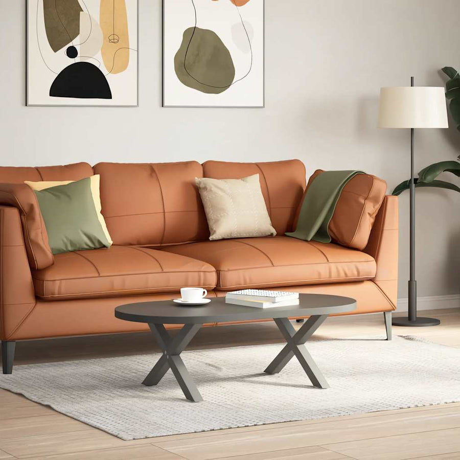 Salontafelpoten 2 st X-vormig 60x(30-31) cm staal antraciet