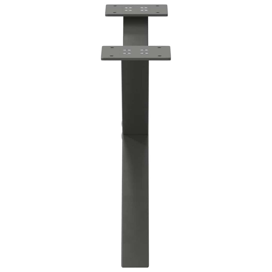 Salontafelpoten 2 st X-vormig 60x(30-31) cm staal antraciet
