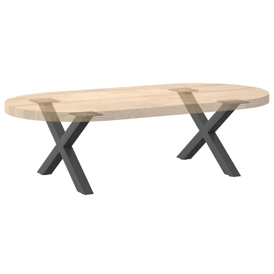 Salontafelpoten 2 st X-vormig 60x(30-31) cm staal antraciet