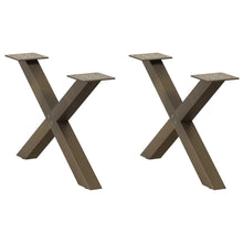 Salontafelpoten X-Vormig 60X(30-31) Cm Staal Naturel 2 60 x (30-31) cm (40 mm)