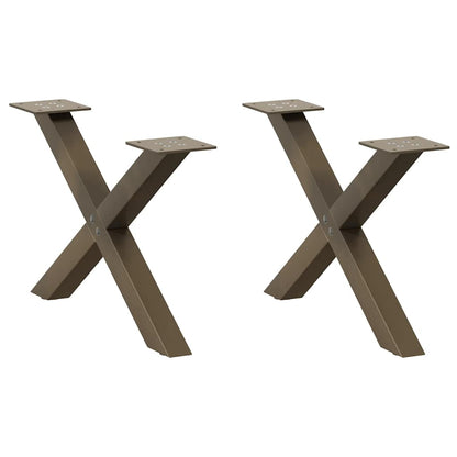 Salontafelpoten X-Vormig 60X(30-31) Cm Staal Naturel 2 60 x (30-31) cm (40 mm)