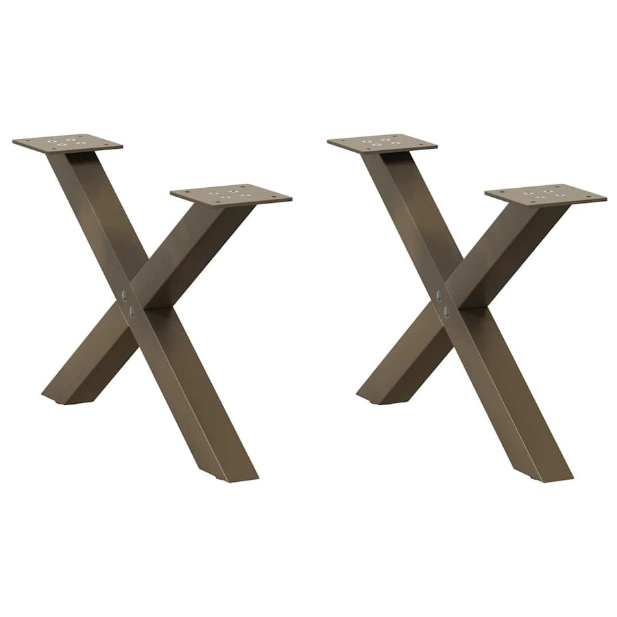 Salontafelpoten X-Vormig 60X(30-31) Cm Staal Naturel 2 60 x (30-31) cm (40 mm)