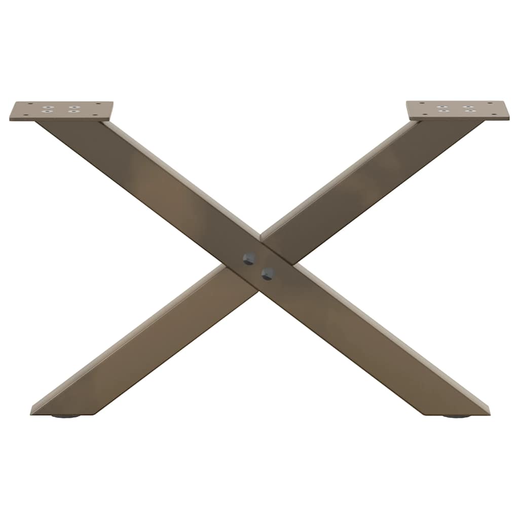 Salontafelpoten X-Vormig 60X(30-31) Cm Staal Naturel 2 60 x (30-31) cm (40 mm)