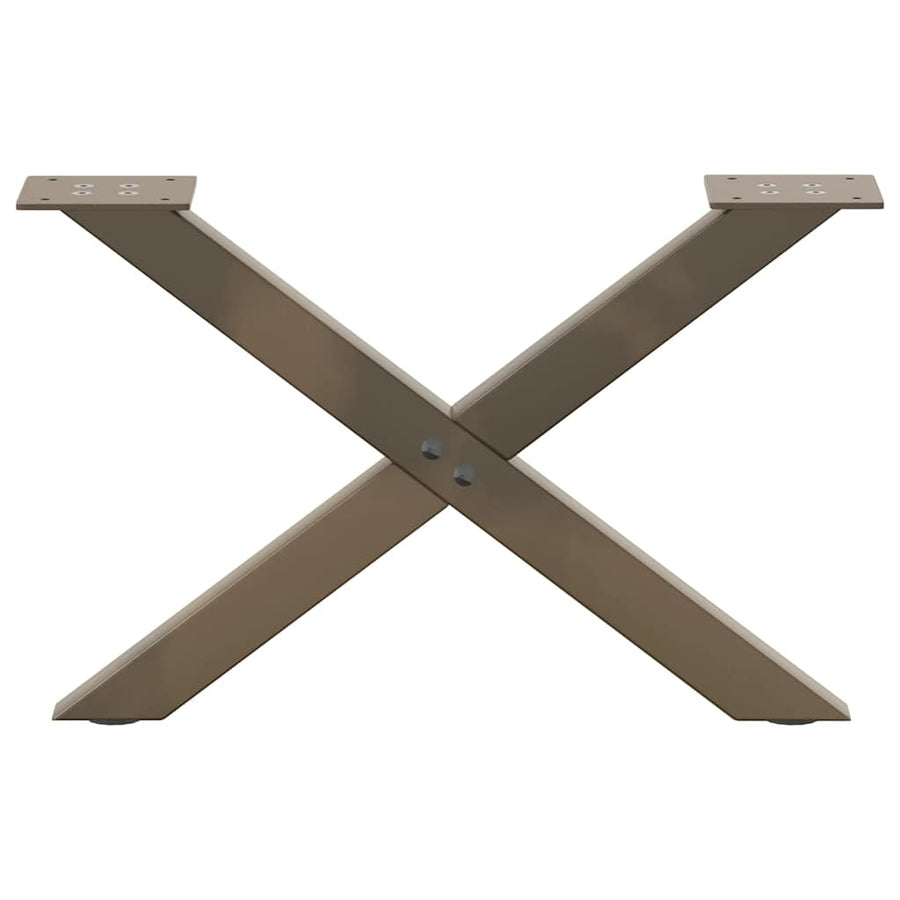 Salontafelpoten X-Vormig 60X(30-31) Cm Staal Naturel 2 60 x (30-31) cm (40 mm)