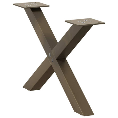Salontafelpoten X-Vormig 60X(30-31) Cm Staal Naturel 2 60 x (30-31) cm (40 mm)