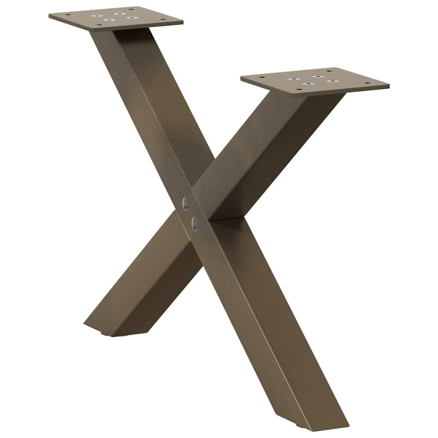 Salontafelpoten X-Vormig 60X(30-31) Cm Staal Naturel 2 60 x (30-31) cm (40 mm)