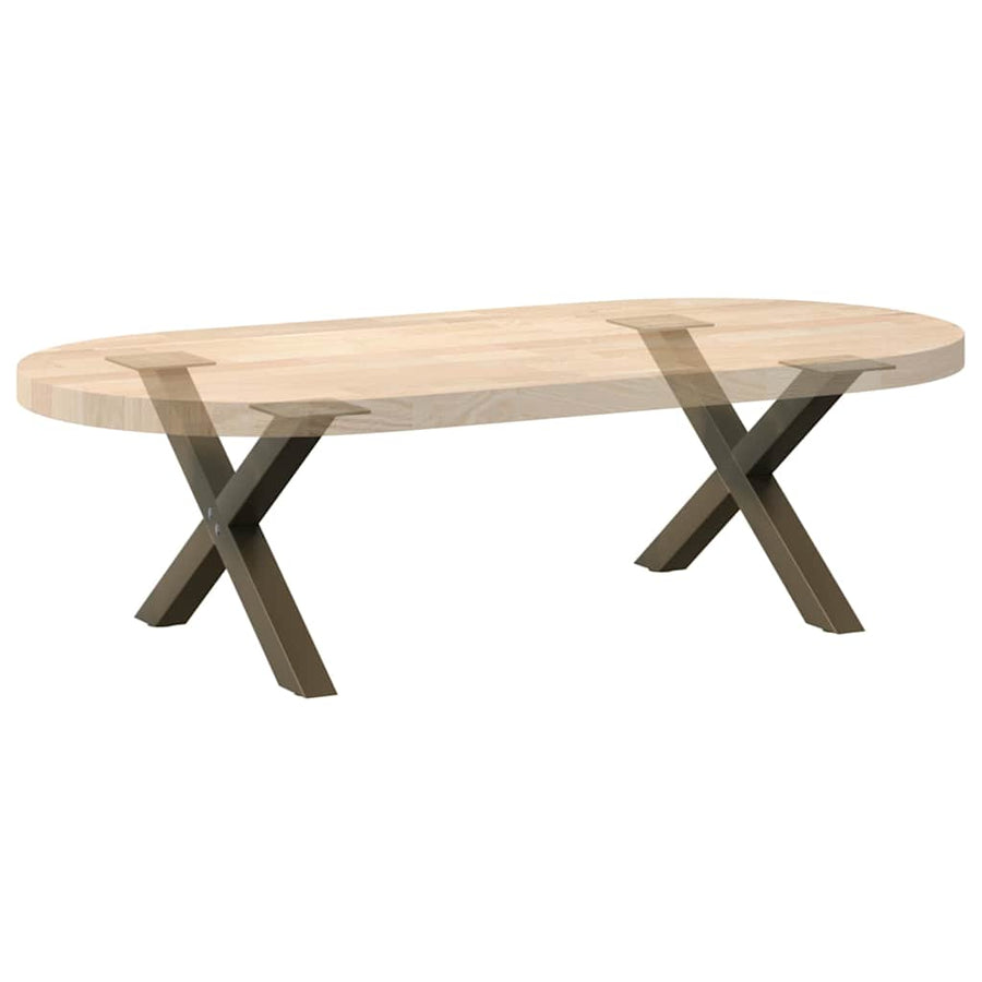 Salontafelpoten X-Vormig 60X(30-31) Cm Staal Naturel 2 60 x (30-31) cm (40 mm)