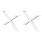 Coffee table legs 2 pcs X-shaped 70x(30-31) cm steel white