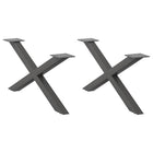 Coffee table legs 2 pcs X-shaped 70x(30-31) cm steel anthracite