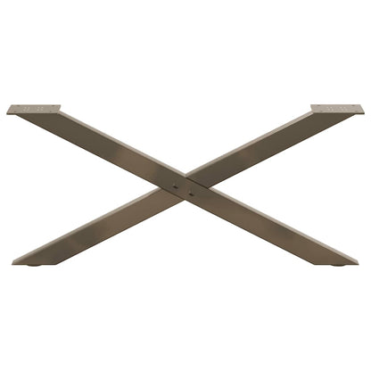 Salontafelpoten X-Vormig 70X(30-31) Cm Staal Naturel 2 70 x (30-31) cm (40 mm)