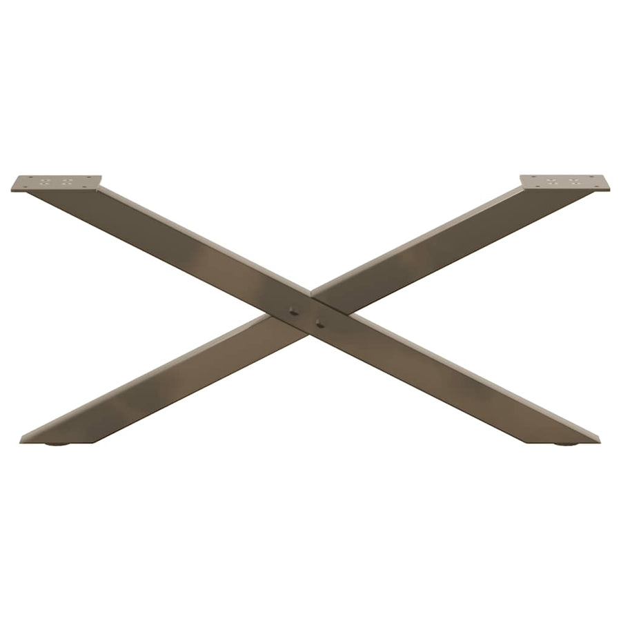 Salontafelpoten X-Vormig 70X(30-31) Cm Staal Naturel 2 70 x (30-31) cm (40 mm)