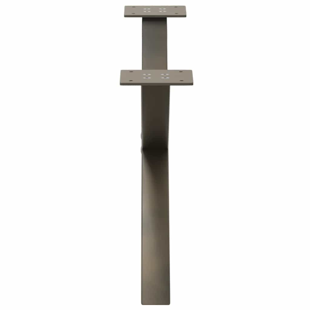 Salontafelpoten X-Vormig 70X(30-31) Cm Staal Naturel 2 70 x (30-31) cm (40 mm)