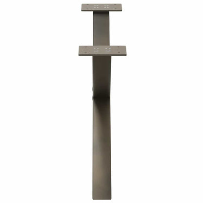 Salontafelpoten X-Vormig 70X(30-31) Cm Staal Naturel 2 70 x (30-31) cm (40 mm)