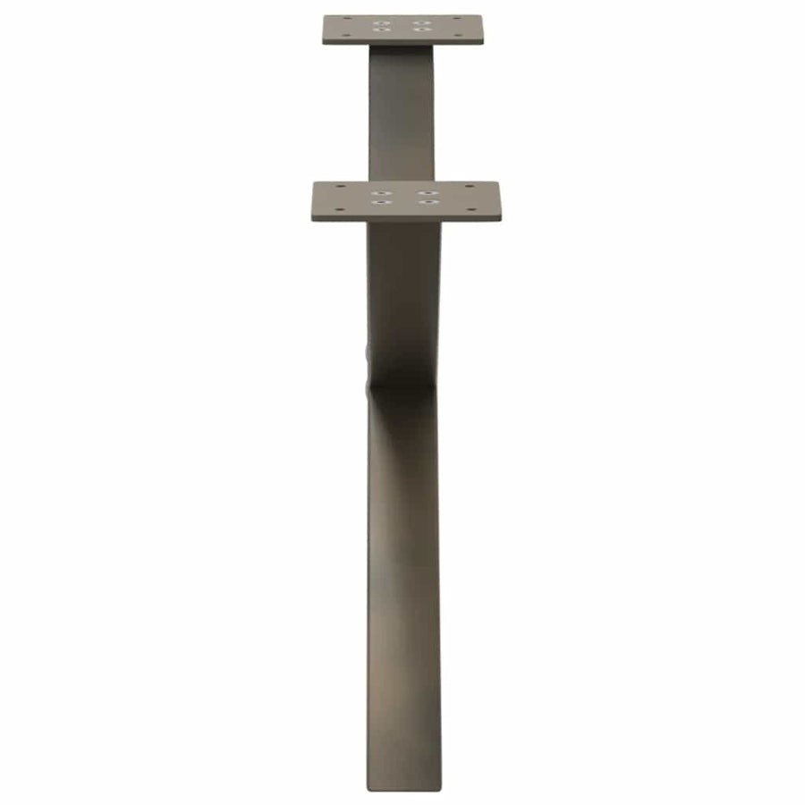 Salontafelpoten X-Vormig 70X(30-31) Cm Staal Naturel 2 70 x (30-31) cm (40 mm)