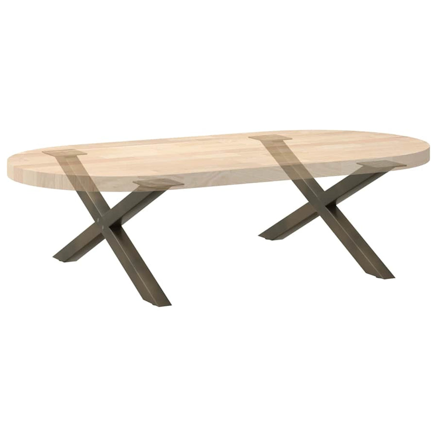 Salontafelpoten X-Vormig 70X(30-31) Cm Staal Naturel 2 70 x (30-31) cm (40 mm)