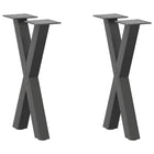 Coffee table legs 2 pcs X-shaped 28x(42-43) cm steel anthracite