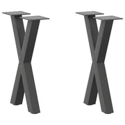 Coffee table legs 2 pcs X-shaped 28x(42-43) cm steel anthracite
