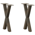 Tafelpoten X-vormig 2 st 28x42-43 cm staal naturel