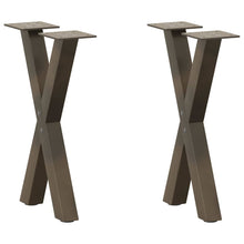 Salontafelpoten X-Vormig 28X(42-43) Cm Staal Naturel 28 x (42-43) cm (40 mm)