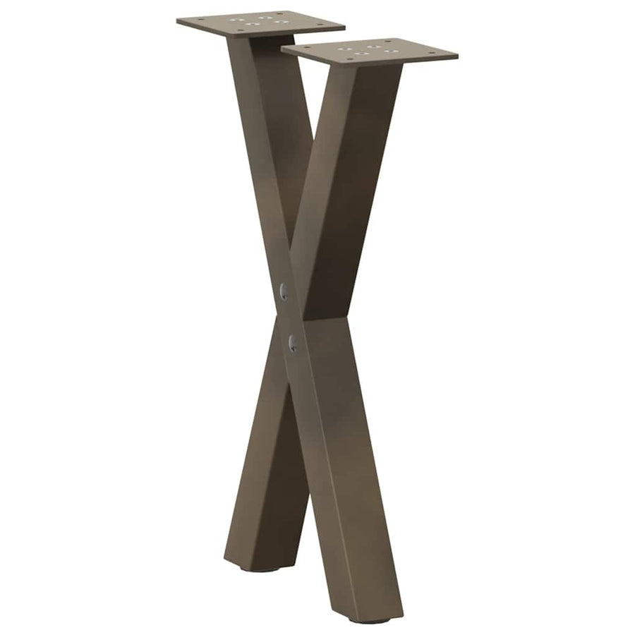 Salontafelpoten X-Vormig 28X(42-43) Cm Staal Naturel 28 x (42-43) cm (40 mm)